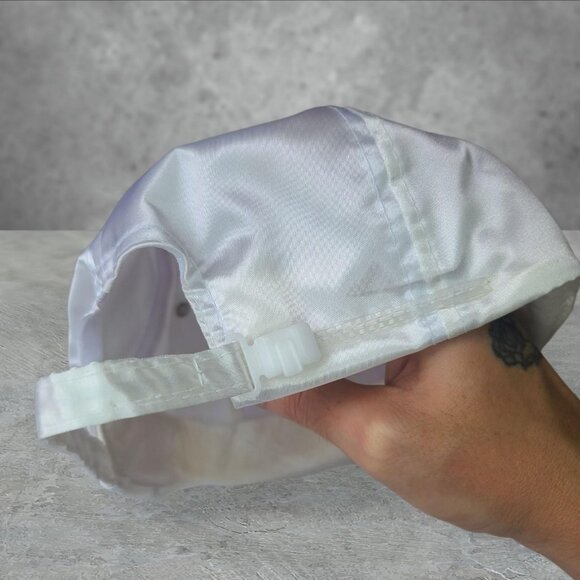 Vintage 90s 'National Championship' white satin snapback hat - Picture 2 of 3